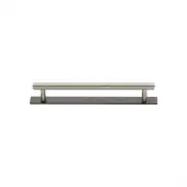 PL4458 96-BSN Heritage Brass Cabinet Pull Knurled Design with Plate 96mm ctc Matt Bronze/Satin Nickel Finish