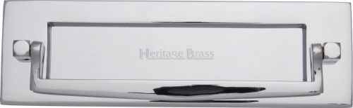 Click Here To Enlarge This Photo Of V830-PC Heritage Brass Postal Knocker Polished Chrome Finish