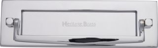 V830-PC Heritage Brass Postal Knocker Polished Chrome Finish
