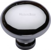 C113 38-PC Heritage Brass Cabinet Knob Victorian Round Design 38mm Polished Chrome Finish