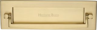 V830-SB Heritage Brass Postal Knocker Satin Brass Finish