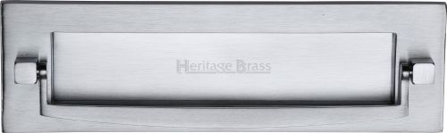 Click Here To Enlarge This Photo Of V830-SC Heritage Brass Postal Knocker Satin Chrome Finish