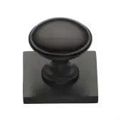 SQ3950-MB Heritage Brass Cabinet Knob Domed Design with Square Backplate 32mm Matt Bronze finish