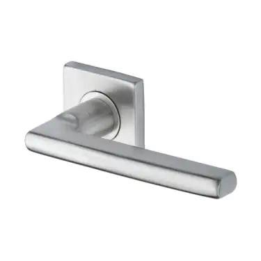 Click Here To Enlarge This Photo Of SS-SQ-182-S M.Marcus 'Steel Line' Apollo Lever on Square Rose Satin Stainless Steel Finish