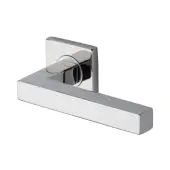 SS-SQ601-P M.Marcus 'Steel Line' Square Lever on Square Rose Polished Stainless Steel Finish