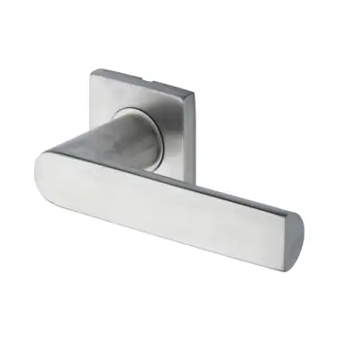 Click Here To Enlarge This Photo Of SS-SQ655-S M.Marcus 'Steel Line' Hemisphere Lever on Square rose Satin Stainless Steel Finish