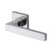 SS-SQ662-P M.Marcus 'Steel Line' Latitude Lever on Square rose Polished Stainless Steel Finish