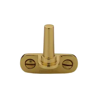 V1002-PB Heritage Brass Cranked Casement Stay Pin Polished Brass finish