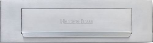 Click Here To Enlarge This Photo Of V842-SC Heritage Brass Gravity Letterplate Satin Chrome Finish