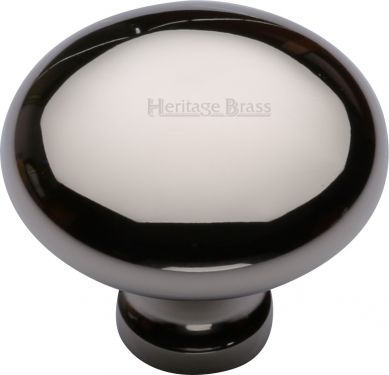 Click Here To Enlarge This Photo Of C113 38-PNF Heritage Brass Cabinet Knob Victorian Round Design 38mm Polished Nickel Finish