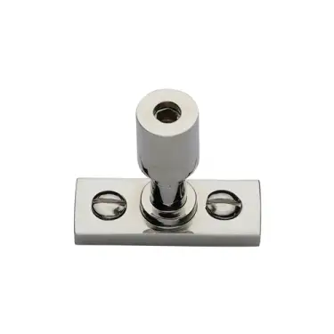 Click Here To Enlarge This Photo Of V1007-PNF Heritage Brass Casement Stay Locking Pin Polished Nickel Finish