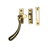 V1008 MP/HP-ULB Heritage Brass Casement Window Fastener Ball Design Unlacquered Brass finish
