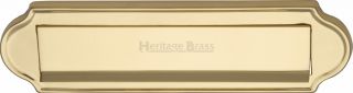 V843-PB Heritage Brass Gravity Letterplate Polished Brass Finish