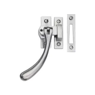 V1008L MP/HP-SC Heritage Brass Lockable Casement Window Fastener Ball Design  Satin Chrome Finish