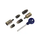 V1108-AT Heritage Brass Sash Window Stop (pair) with key Antique Brass