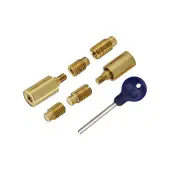 V1108-PB Heritage Brass Sash Window Stop (pair) with key Polished Brass
