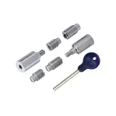 V1108-PC Heritage Brass Sash Window Stop (pair) with key Polished Chrome