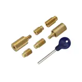 V1108-SB Heritage Brass Sash Window Stop (pair) with key Satin Brass