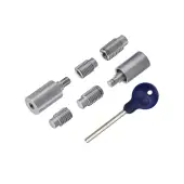 V1108-SC Heritage Brass Sash Window Stop (pair) with key Satin Chrome