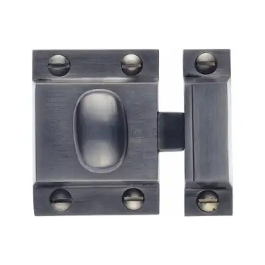 Click Here To Enlarge This Photo Of V1112-BKMT Heritage Brass Cupboard Latch with Oval Turn Matt Black Finish