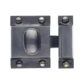 V1112-BKMT Heritage Brass Cupboard Latch with Oval Turn Matt Black Finish
