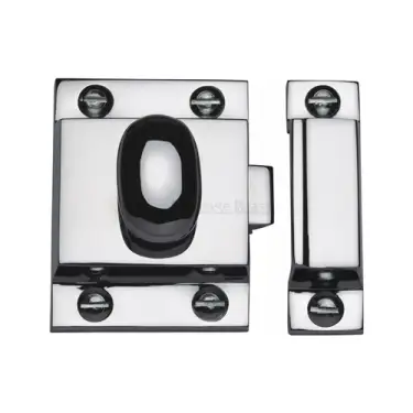 Click Here To Enlarge This Photo Of V1112-PC Heritage Brass Cupboard Latch with Oval Turn Polished Chrome Finish