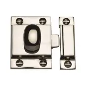 V1112-PNF Heritage Brass Cupboard Latch with Oval Turn Polished Nickel Finish