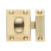 V1112-SB Heritage Brass Cupboard Latch with Oval Turn Satin Brass Finish