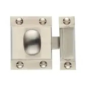 V1112-SN Heritage Brass Cupboard Latch with Oval Turn Satin Nickel Finish