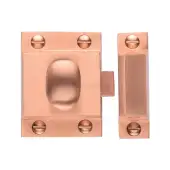 V1112-SRG Heritage Brass Cupboard Latch with Oval Turn Satin Rose Gold Finish