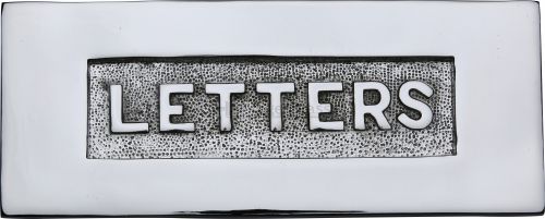 Click Here To Enlarge This Photo Of V845-PC Heritage Brass Embossed Letterplate Polished Chrome Finish
