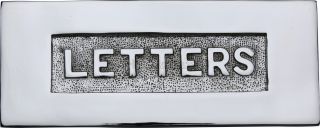 V845-PC Heritage Brass Embossed Letterplate Polished Chrome Finish