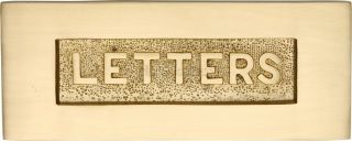 V845-SB Heritage Brass Embossed Letterplate Satin Brass Finish