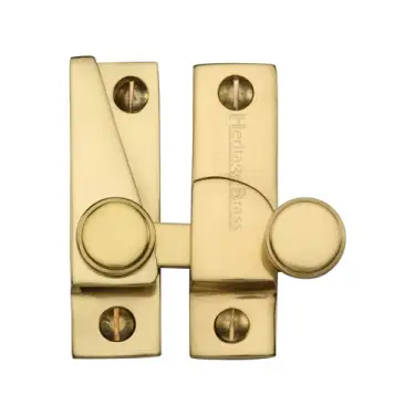 Click Here To Enlarge This Photo Of V1106-ULB Heritage Brass Sash Fastener Unlacquered Brass Finish