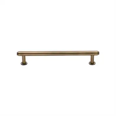 Click Here To Enlarge This Photo Of V4411 128-AT Heritage Brass Cabinet Pull Step Design with 16mm Rose 128mm ctc Antique Brass finish