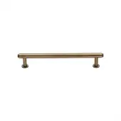 V4411 128-AT Heritage Brass Cabinet Pull Step Design with 16mm Rose 128mm ctc Antique Brass finish