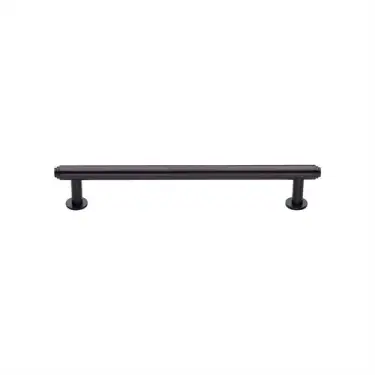Click Here To Enlarge This Photo Of V4411 128-MB Heritage Brass Cabinet Pull Step Design with 16mm Rose 128mm ctc Matt Bronze finish