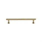 V4411 128-PB Heritage Brass Cabinet Pull Step Design with 16mm Rose 128mm ctc Polished Brass finish