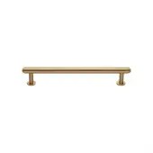 V4411 128-SB Heritage Brass Cabinet Pull Step Design with 16mm Rose 128mm ctc Satin Brass finish