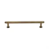 V4411 160-AT Heritage Brass Cabinet Pull Step Design with 16mm Rose 160mm ctc Antique Brass finish