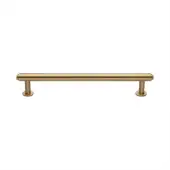 V4411 160-SB Heritage Brass Cabinet Pull Step Design with 16mm Rose 160mm ctc Satin Brass finish