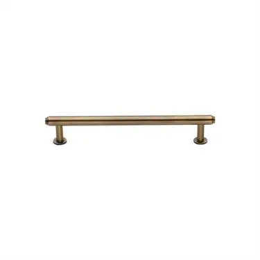 Click Here To Enlarge This Photo Of V4411 96-AT Heritage Brass Cabinet Pull Step Design with 16mm Rose 96mm ctc Antique Brass finish