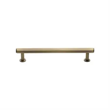 Click Here To Enlarge This Photo Of V4423 128-AT Heritage Brass Cabinet Pull Hexagon Design with 16mm Rose 128mm ctc Antique Brass finish