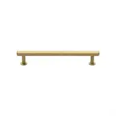 V4423 128-SB Heritage Brass Cabinet Pull Hexagon Design with 16mm Rose 128mm ctc Satin Brass finish