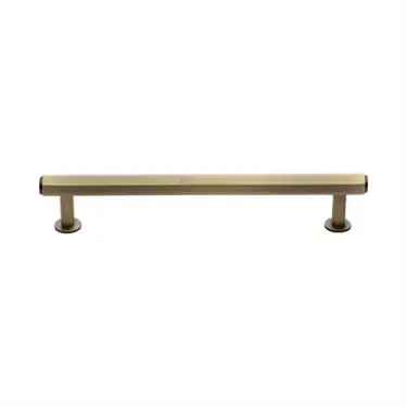 Click Here To Enlarge This Photo Of V4423 160-AT Heritage Brass Cabinet Pull Hexagon Design with 16mm Rose 160mm ctc Antique Brass finish