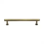 V4423 160-AT Heritage Brass Cabinet Pull Hexagon Design with 16mm Rose 160mm ctc Antique Brass finish