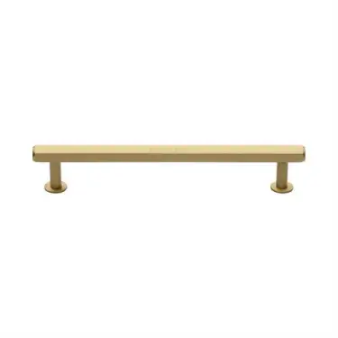Click Here To Enlarge This Photo Of V4423 160-SB Heritage Brass Cabinet Pull Hexagon Design with 16mm Rose 160mm ctc Satin Brass finish