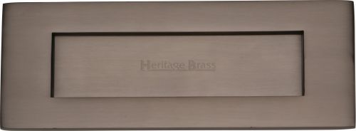 Click Here To Enlarge This Photo Of V850 203-MB Heritage Brass Letterplate 8" x 3" Matt Bronze Finish