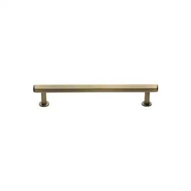 Click Here To Enlarge This Photo Of V4423 96-AT Heritage Brass Cabinet Pull Hexagon Design with 16mm Rose 96mm ctc Antique Brass finish
