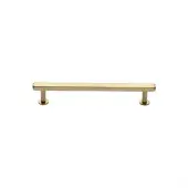 V4423 96-PB Heritage Brass Cabinet Pull Hexagon Design with 16mm Rose 96mm ctc Polished Brass finish